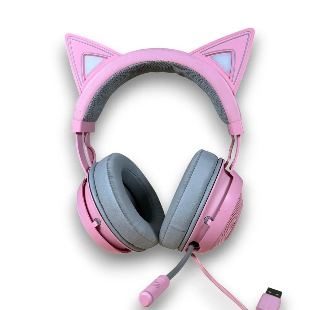 Razer Kraken Kitty Edition Gen 1 RGB Gaming Headset Quartz Pink‎ Wired USB